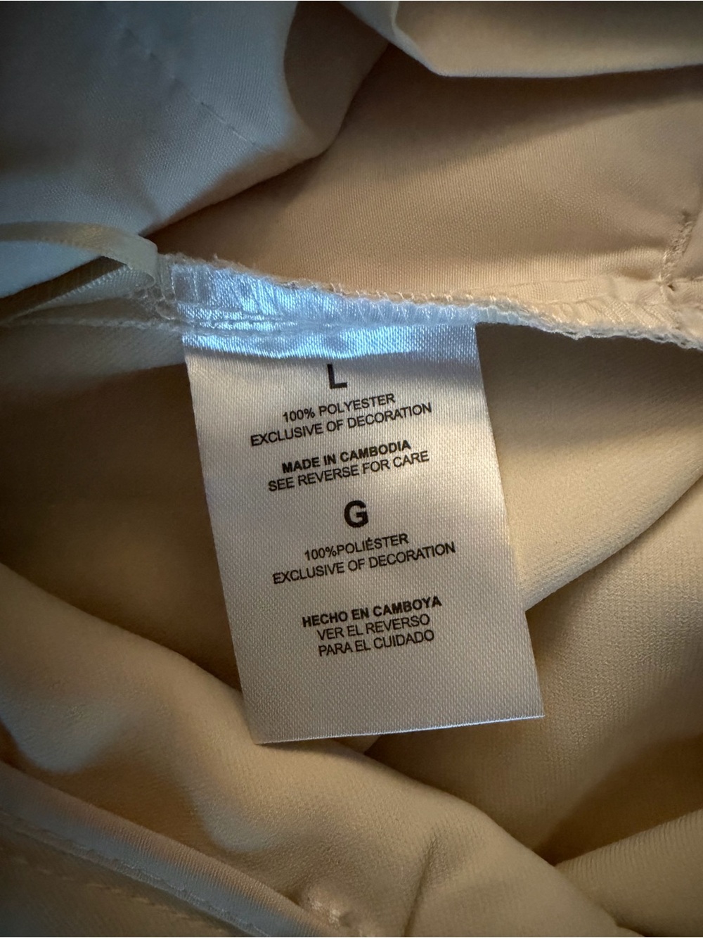 French Connection Cream Wide-Leg High Waist Trousers Size L - Picture 7 of 11